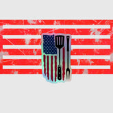 BBQ FLAG STICKERS
