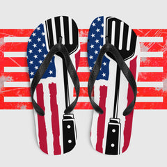 BBQ FLAG FLIP-FLOPS